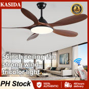 KASIDA Modern Ceiling Fan with Light and Remote, 3 Colors