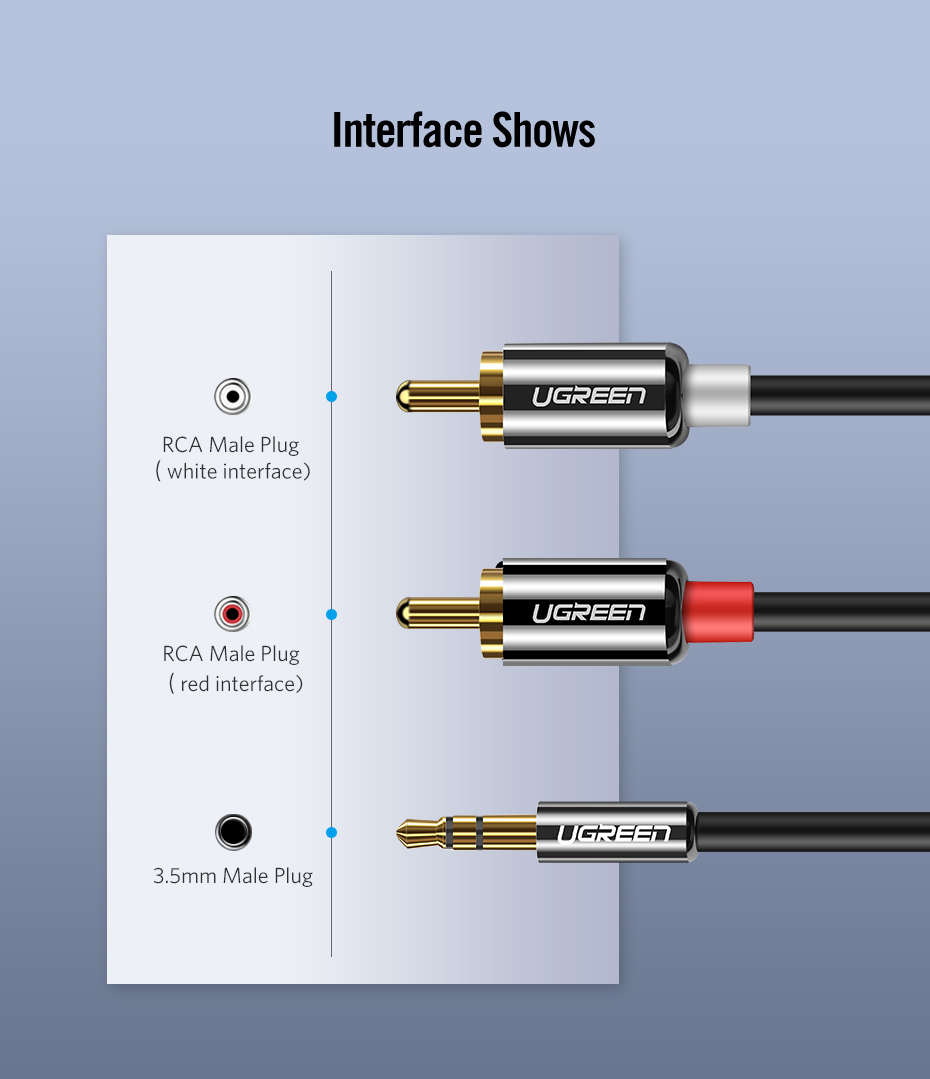 2X 6.35 Mm To 2RCA Cable, RCA Cable 6.35Mm Male To 2 RCA Male Stereo Audio  Adapter Y Splitter RCA Cable -3 Meter - AliExpress