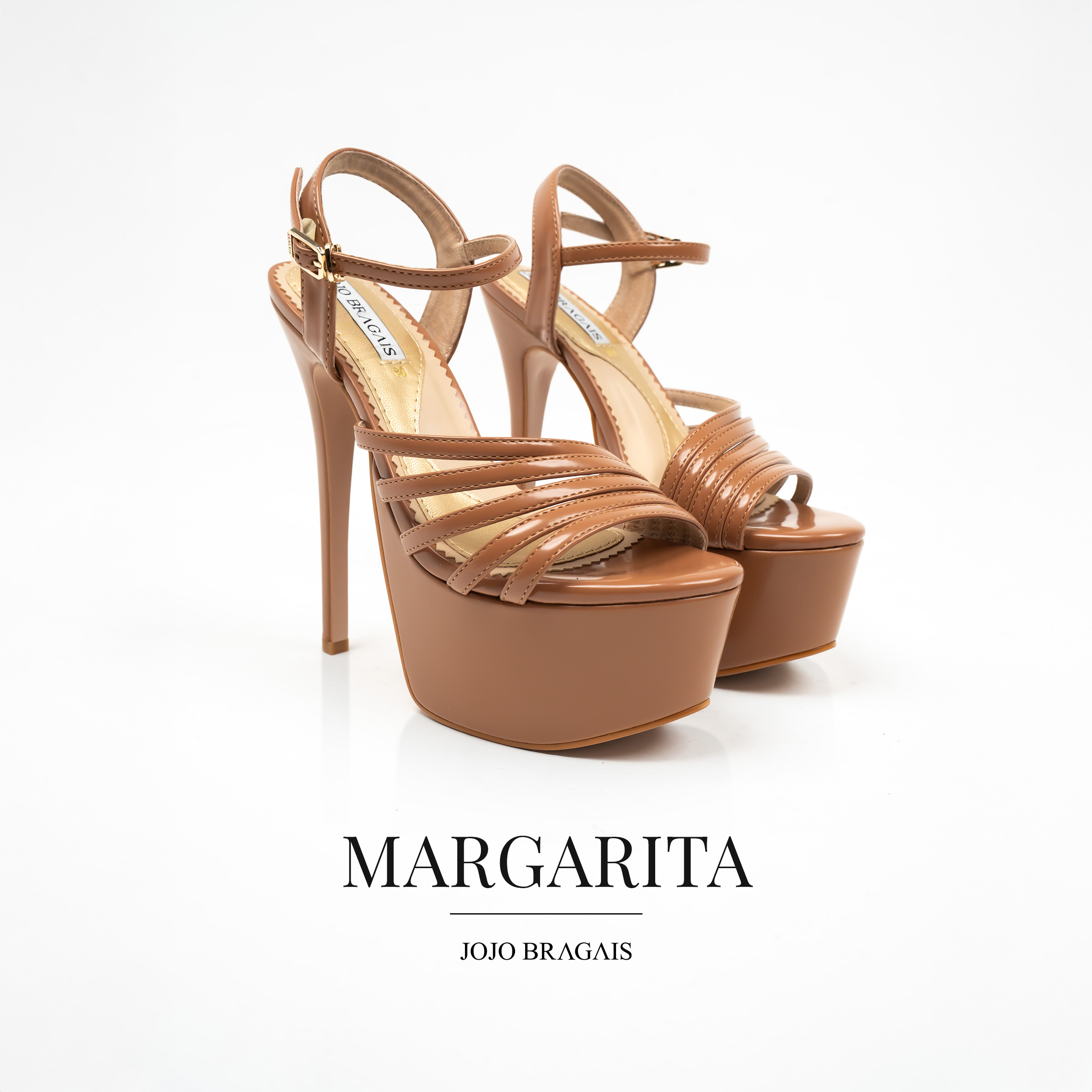 Jojo Bragais Rachel Nude-Glossy 5-Inch High Heels | Pageant Heels