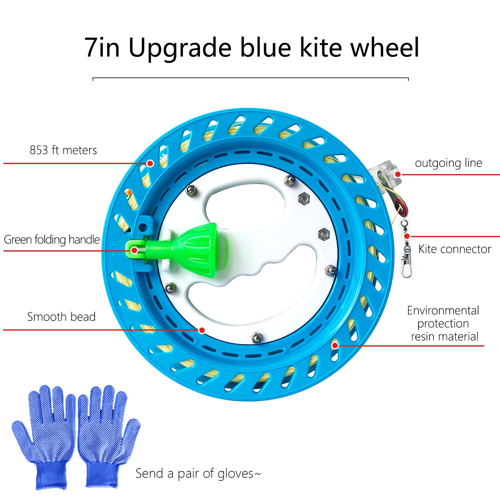 Kite Reel / Winder Wheel / Kite Flyer Handle With 100M Wheel Line