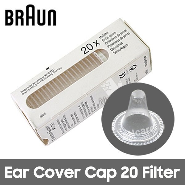 Braun Authentic thermometer probe lens filter ear Cap 20 filters / 1BOX