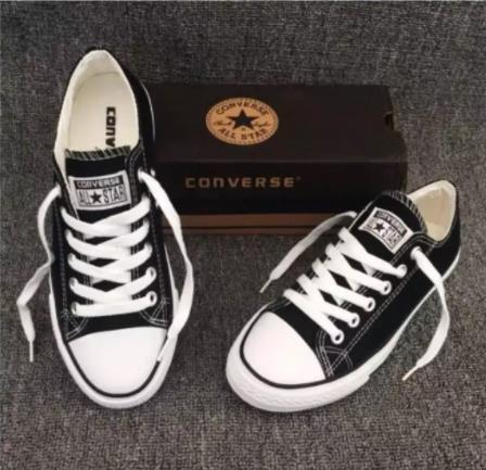 converse black and white low cut
