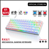 RK61 Wireless Bluetooth Mechanical Keyboard, 61 Keys RGB Gaming