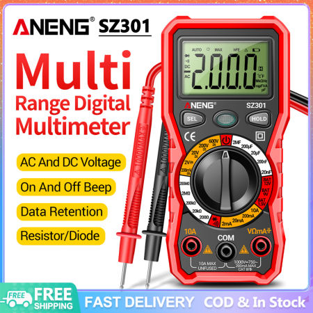 ANENG SZ301 Digital Multimeter - Voltage, Current, Resistance Tester