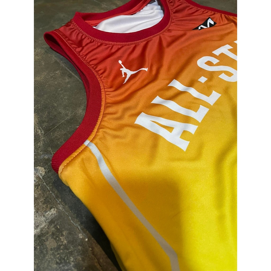 2023 NBA ALL-STAR GAME NBA CUT JERSEY YELLOW / RED, LEBRON VS GIANNIS FULL  SUBLIMATION JERSEY