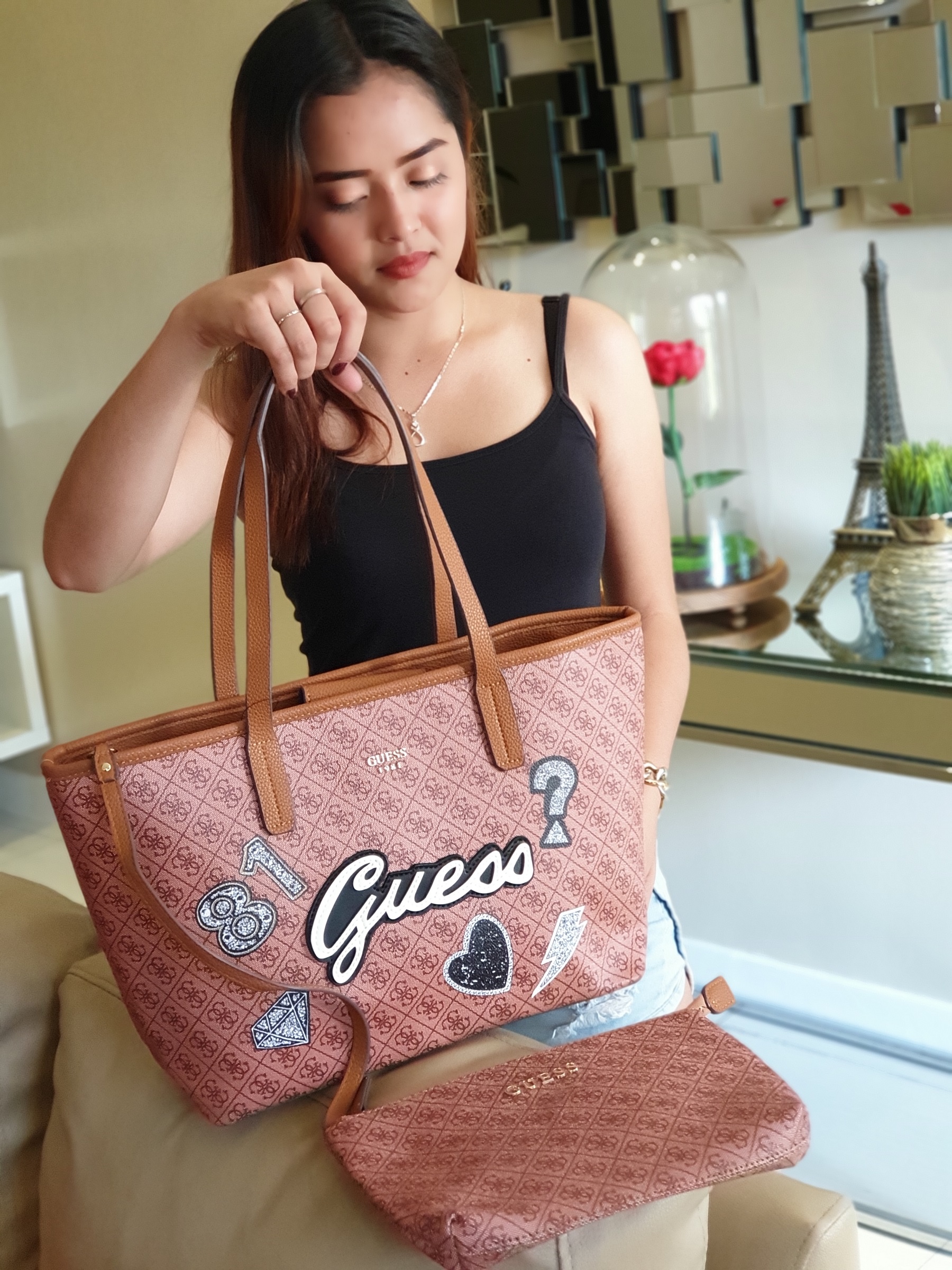 Guess Vikky Logo Tote Bag