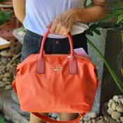 Kate Spade Tangerine Nylon Crossbody Bag with Detachable Strap