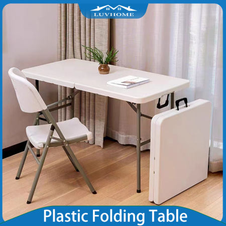 LUVHOME 6FT Folding Table - Portable and Heavy Duty