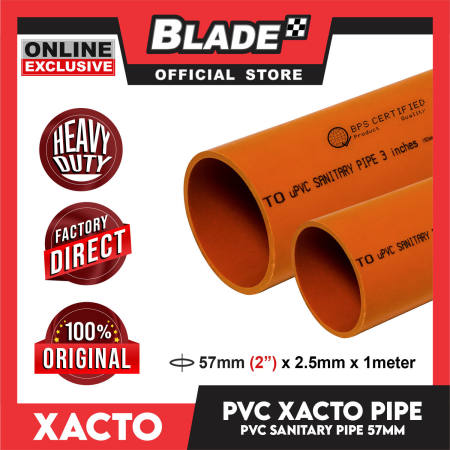 Xacto PVC Sanitary Pipes 57mm  x 1meter