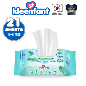 Kleenfant Menthol Fresh Cooling Wipes - 21 Sheets Travel Pack