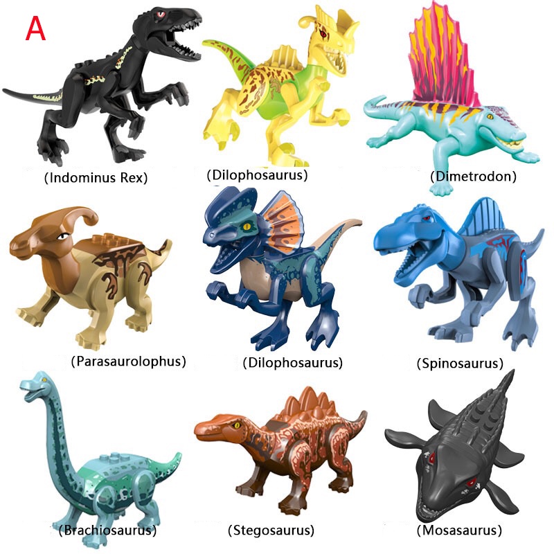 8PCS Legoing Jurassic World Dinosaurs Tyrannosaurus Rex Wyvern