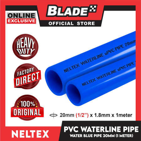 Neltex PVC Pipe Waterline  20mm x 1meter Blue Pipe