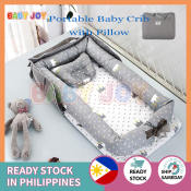 Portable Baby Crib with Pillow - Removable & Washable Nest