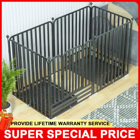 Square tube dog fence heavy duty large size 120*60（6PCS）dog cage dog playpen Stackable Diy Extendable
