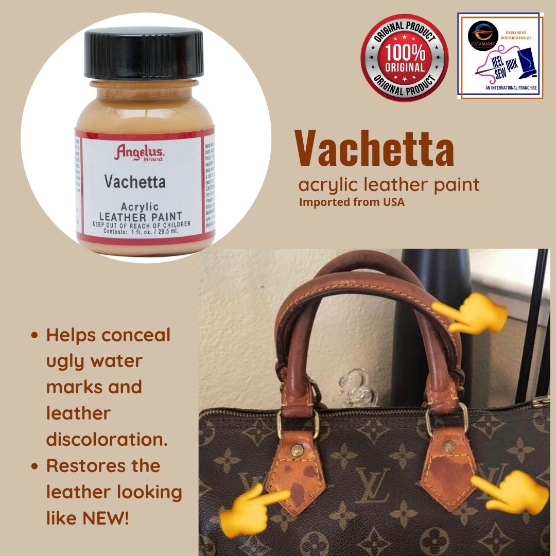 ANGELUS ACRYLIC PAINT VACHETTA helps conceal ugly water marks and