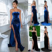 Velvet Ball Gown Dress - Brand Name