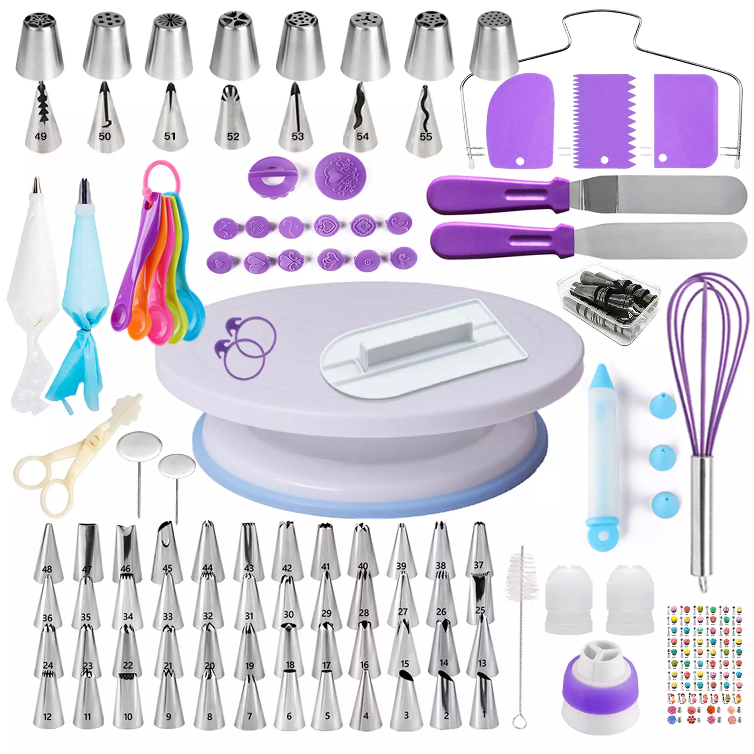 Amazon.com: Pepe Nero 136 Pcs Cake Decorating Kit Cake Baking and Decorating  Supplies Professional Cake Set Cake Starter Kit Cake Making Kit with  Decorating Pen, Muffin Cups, Spatulas, Turntable, Spoons and More :