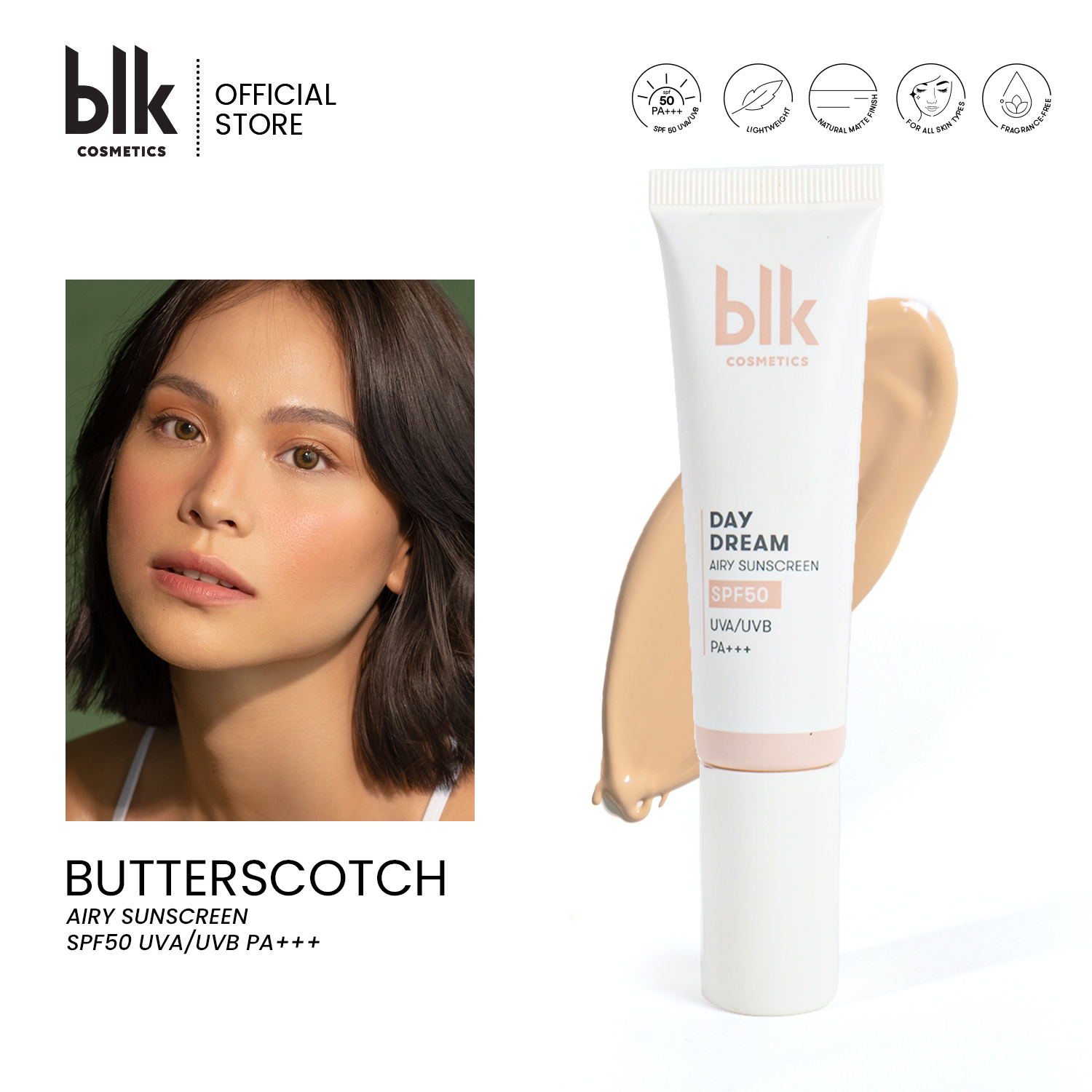 Discount on Blk Cosmetics  shoes - SKU:  Daydream Tinted Sunscreen Spf 50 - Butterscotch
