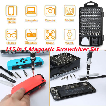 Precision Screwdriver Set for Electronics Repair - 115 in 1