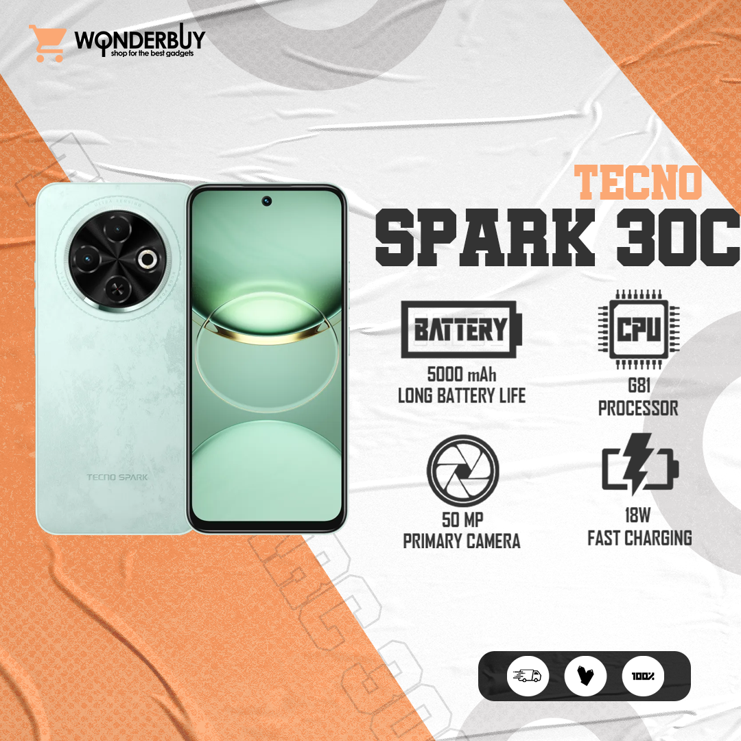 Tecno Spark 30C / 4GB RAM / 128GB ROM / 6.6 Inches IPS LCD, 90Hz / Helio G81 / 5000 mAh