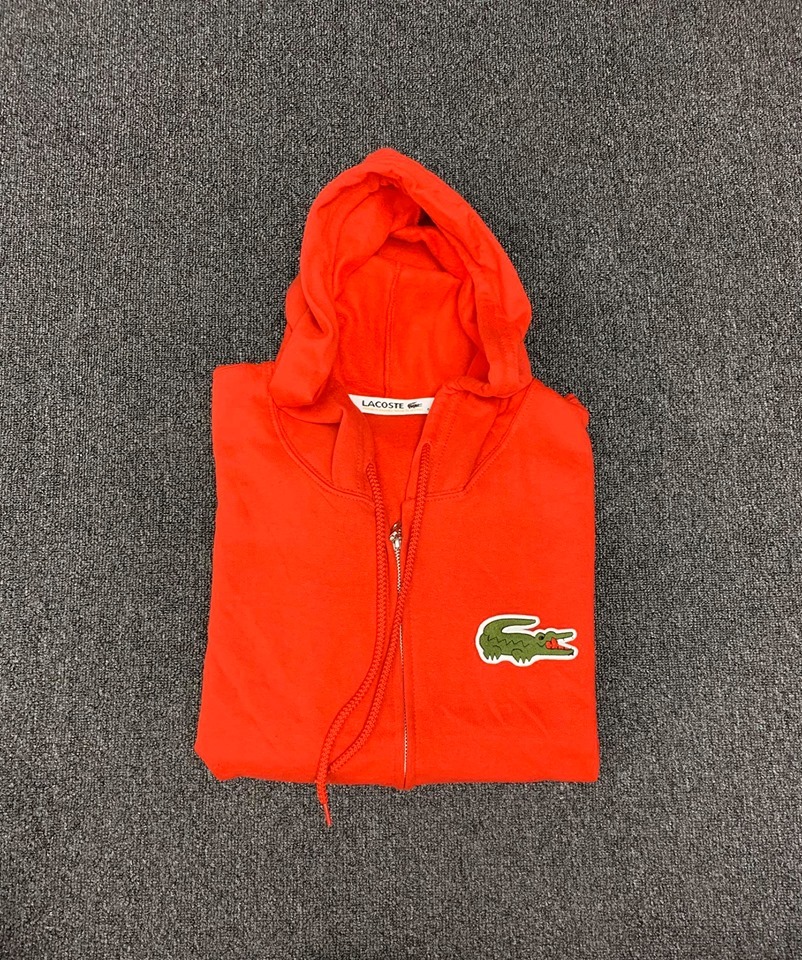 orange lacoste hoodie