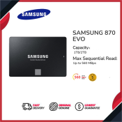 Samsung 870 EVO 1TB/2TB SSD - Fast Internal Solid State Drive