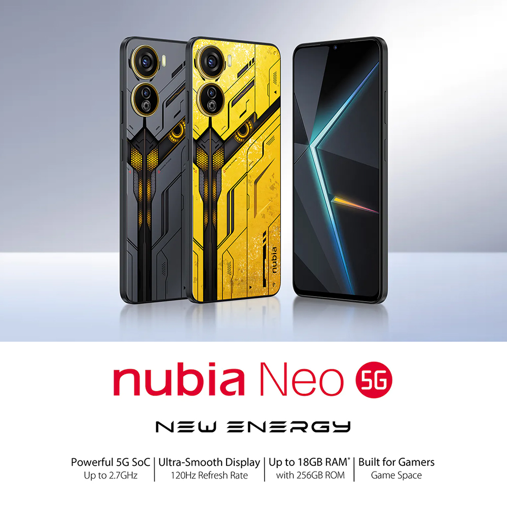 Nubia Neo 5G Smartphone, 8GB RAM + 256GB ROM, Unisoc T820, 50MP Main  Camera, 6.6” FHD+ Display, 4500mAh Battery, 22.5W Fast Charge