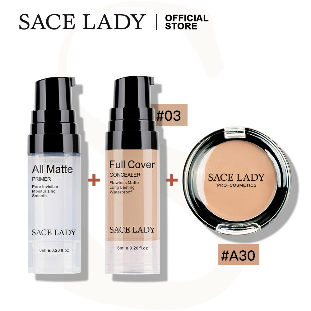 Discount on Sace Lady  shoes - SKU: Sace Lady Make Up Set Poreless Face Primer Base + Full Cover Concealer Corrector Cream Makeup Cosmet