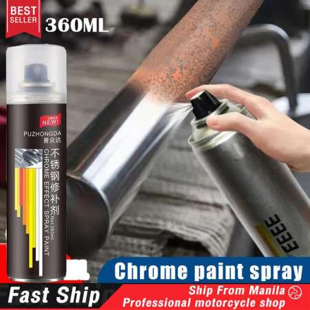 Chrome Silver Spray Paint for Metal Surfaces by Brand X