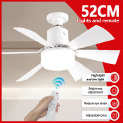 E27 Ceiling Fan Light with Remote Control - 2 in 1