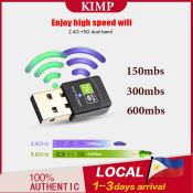 WiFi Adapter 600mbps Dual Band USB Receiver for Laptop