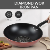 Diamond Non-Stick 30cm Wok for Gas and Induction Cookers