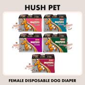 Hush Pet Deluxe Female Disposable Dog Diaper Pack - XS-XL