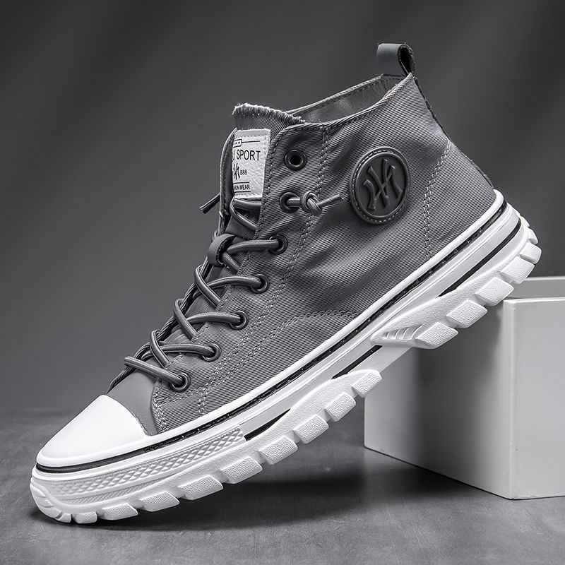 Shop Gray Shoes Men High Boots with 