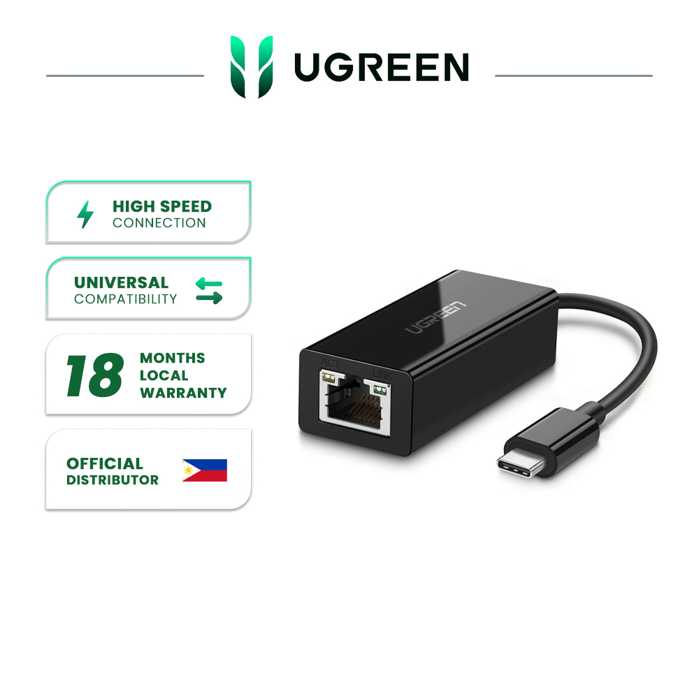 UGREEN USB-C to 3×USB3.0 Hub+RJ45 (1000M) Ethernet Adapter