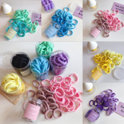 50 in 1 Colorful Rubber Band Hair Tie Set For Women Hair Ribbon Hair Accessories For Women