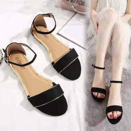 DS New Givi Korean Suede Flats Sandals