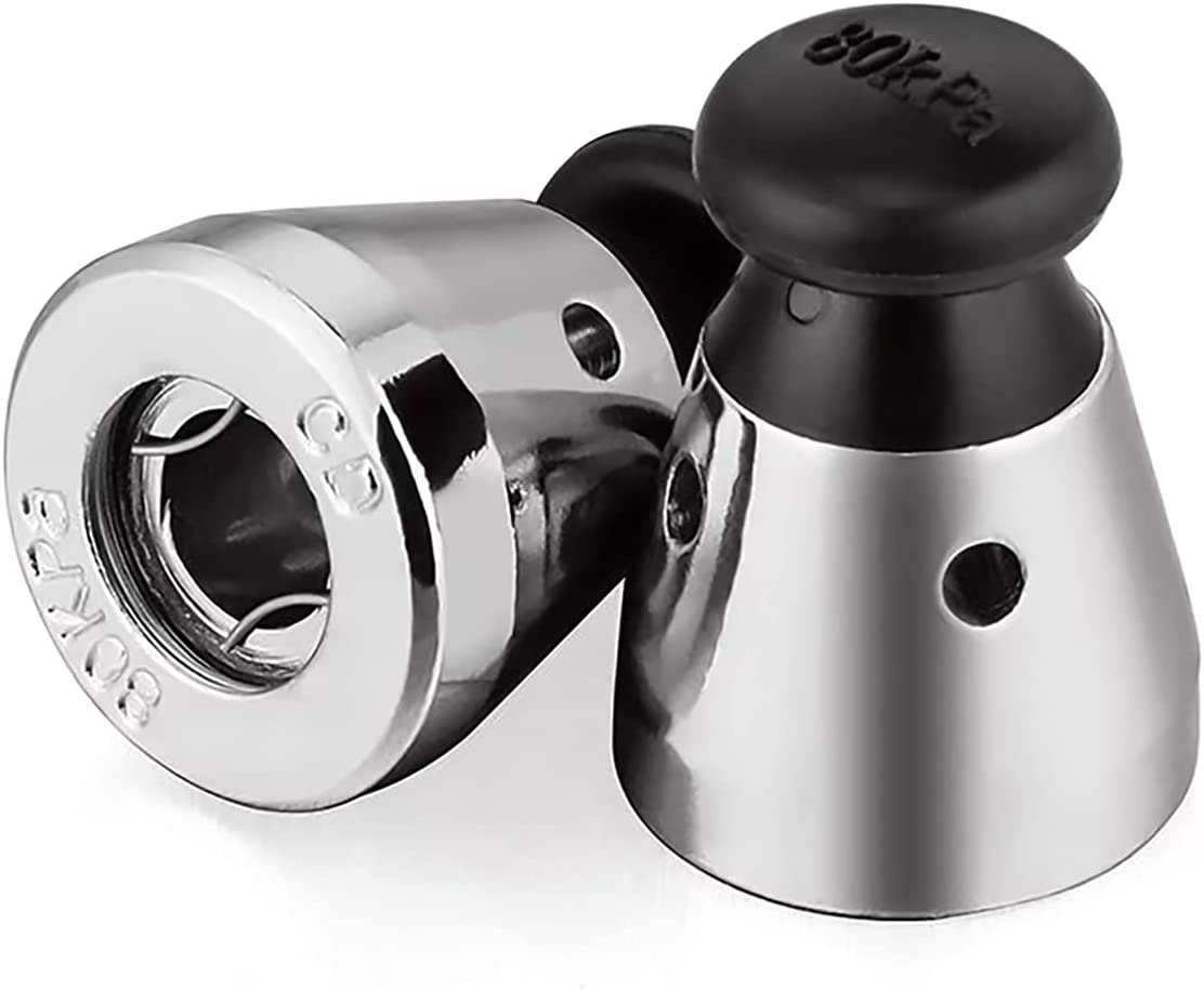 2-Pack Pressure Cooker Relief Valves - Aluminum Alloy Safety Regulator Replacement Parts
