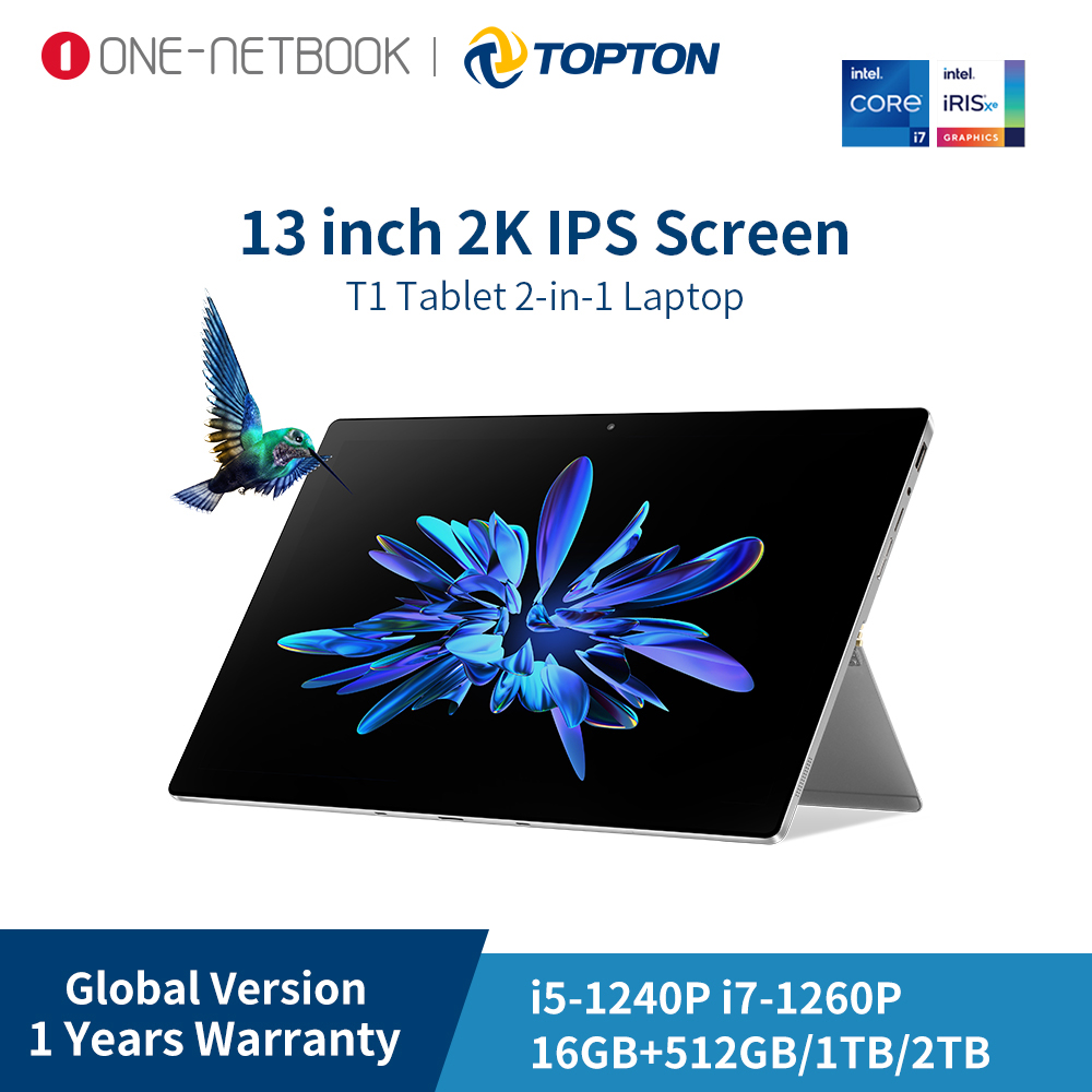 Lazada Philippines - 13 Inch T1 Tablet 2K IPS 12th Gen Intel i7 1260P 16GB 1T/2TB NVMe 2 in 1 Laptop Windows 11 Computer 12000mAh 65W Charge Notebook