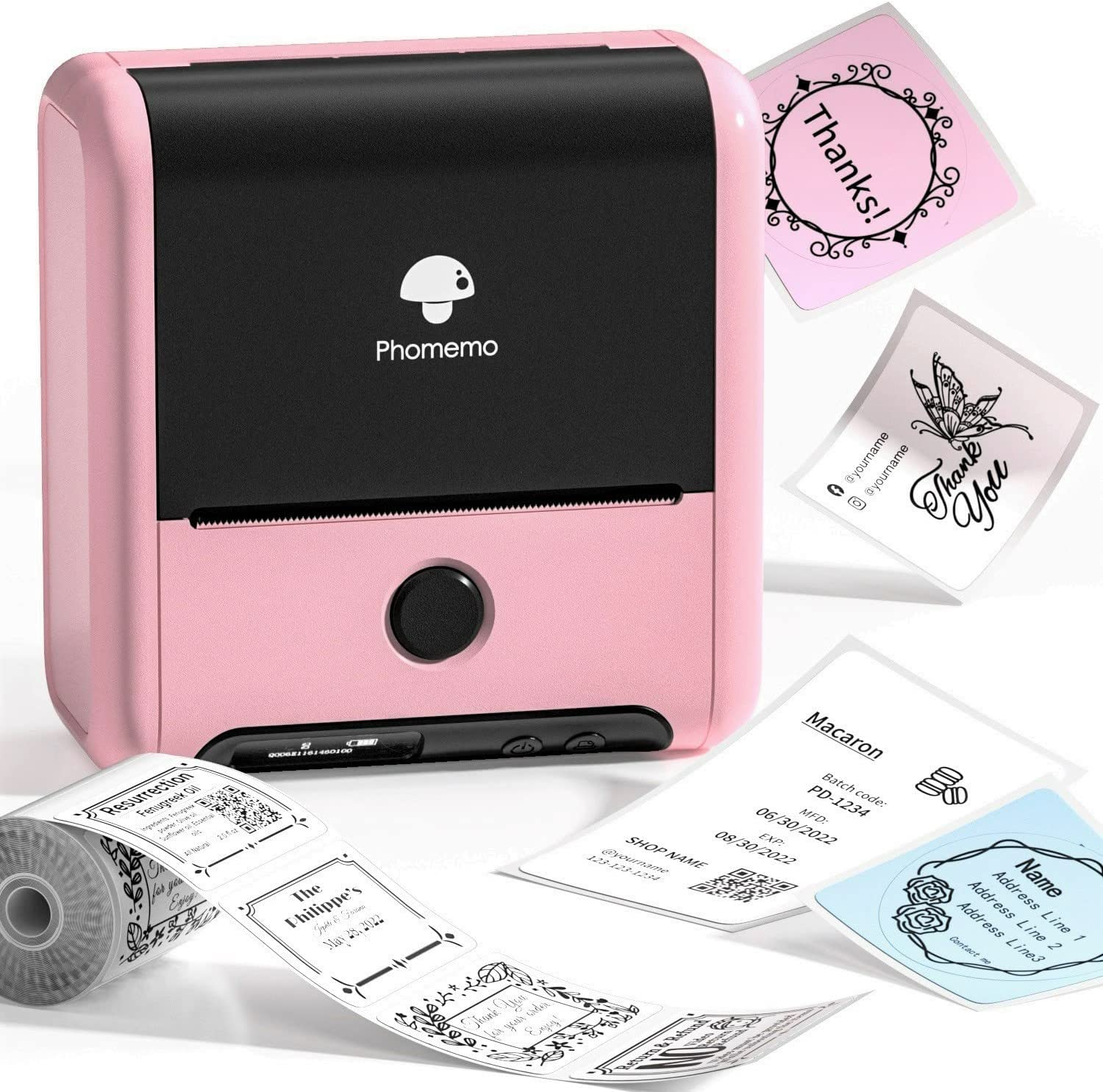 Print Label Onlinephomemo M110 Bluetooth Thermal Label Printer - 53mm  Self-adhesive, Ocr, Portable