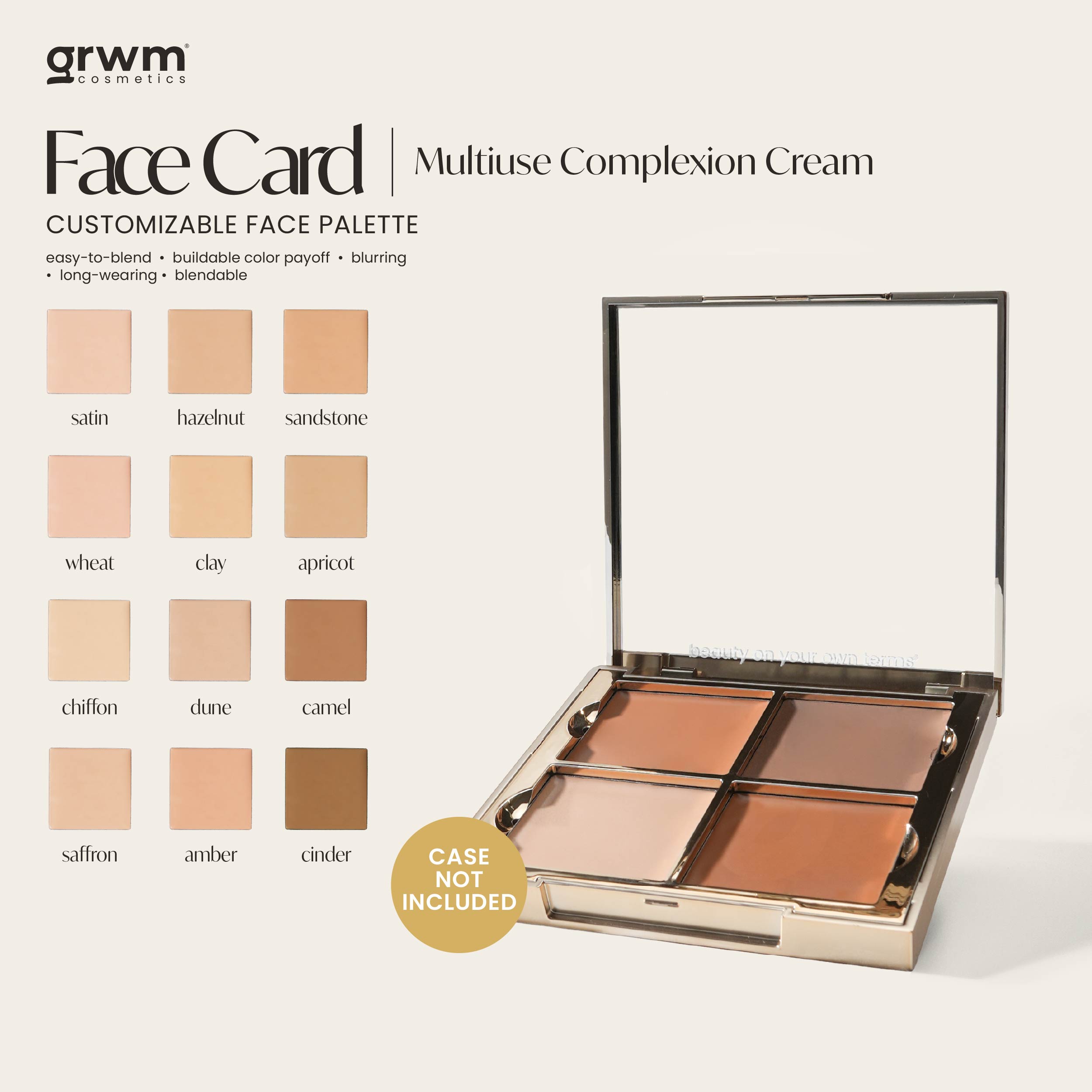 Discount on GRWM Cosmetics  shoes - SKU: GRWM Cosmetics Face Card - Multiuse Complexion Cream [case not included]
