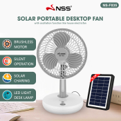 NSS Portable Solar Electric Fan with LED Light