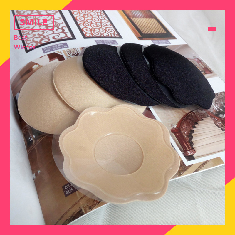 FemaBeauty Push Up Bra Reusable Nipple Pad Self Adhesive Silicone Bra  Washable Nipple Tape Invisible Seamless