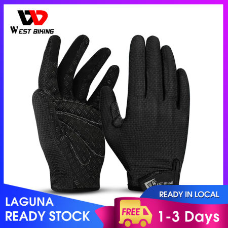 WEST BIKING Full Finger Cycling Gloves with Touch Screen