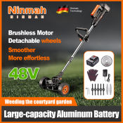 Portable Cordless Lawn Mower and Trimmer - Rechargeable Electric Cutter