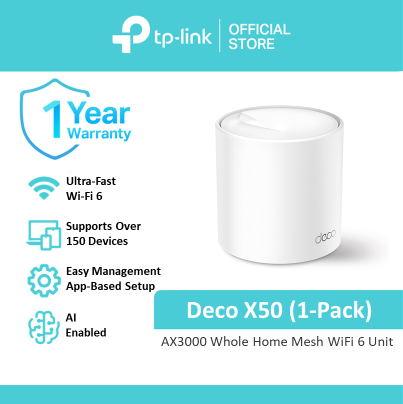 TP-Link Official Store / Deco X50 AX3000 / Up to 3.0 Gbps Whole Home Mesh Smart Access Point WiFi 6 Router - Image 4