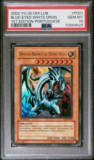 2002 Legend of Blue Eyes White Dragon 1st Edition Portuguese - Blue Eyes  White Dragon PSA 10 | Lazada PH