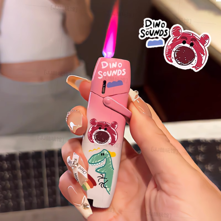 Buy 1 take 1 Dollyy Lotso Cartoon Lighter Anime Windproof Hello Kitty Pattern Kuromi Cigarette Lighter Gift Personality