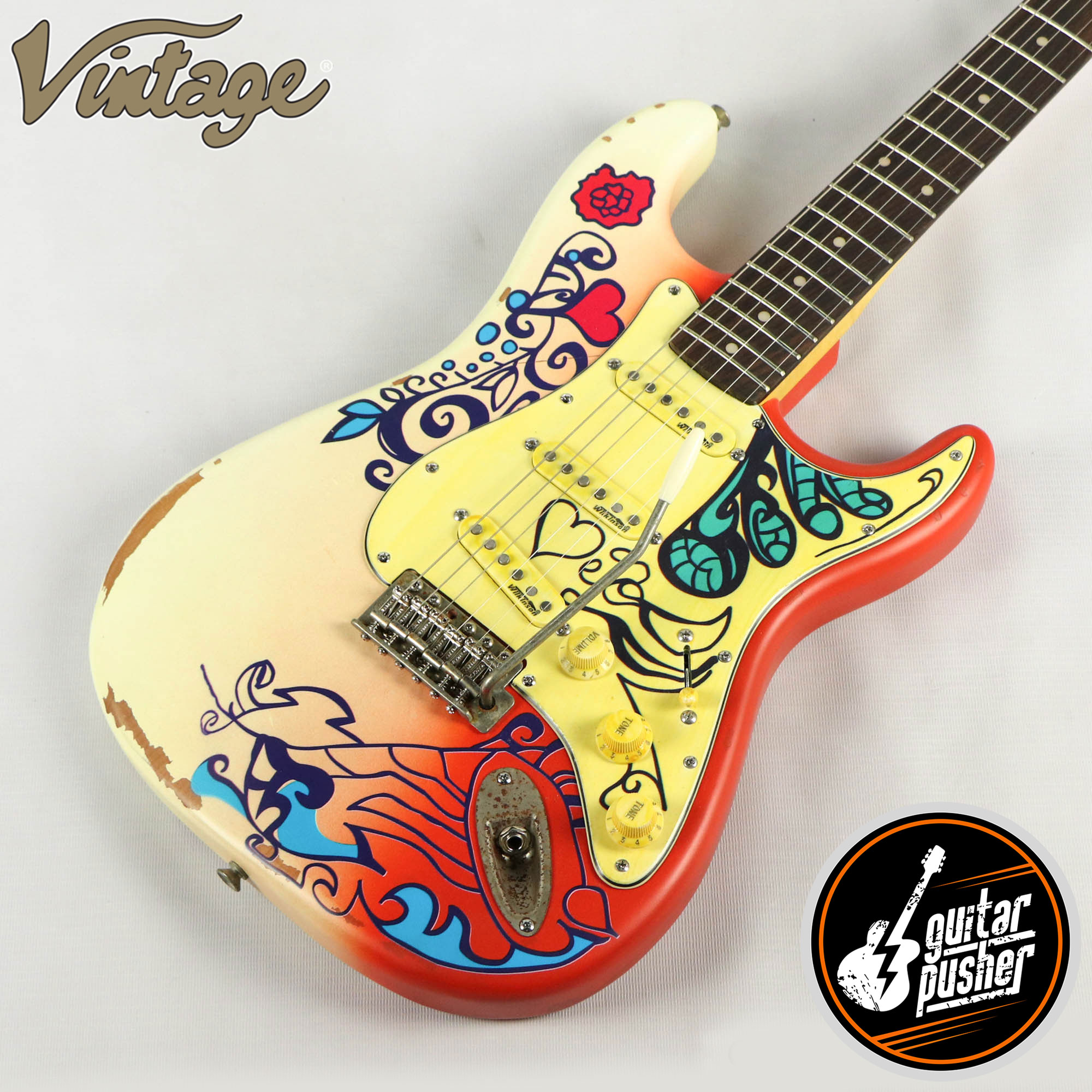 JHS Vintage V6 Icon Relic Reissued S-Style Electric Guitar