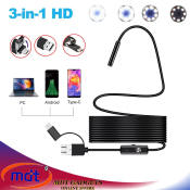 3-in-1 Waterproof USB Endoscope Camera with 3.5M Soft Wire